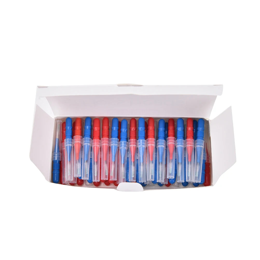 50-Pack Interdental Brushes & Dental Floss Toothpicks Interdental Floss Picks QXL