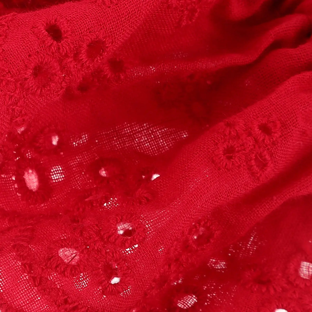 Double Layer Red Lace Scrunchies | Oversized Elastic Hair Ties Lace Hair Scrunchie QXL