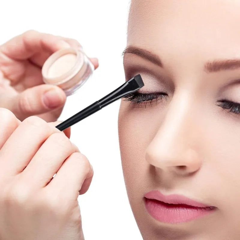 2-Pc Angled Blade Brush Set | Eyeliner, Brow & Lip Brushes Angled Makeup Brush Set QXL