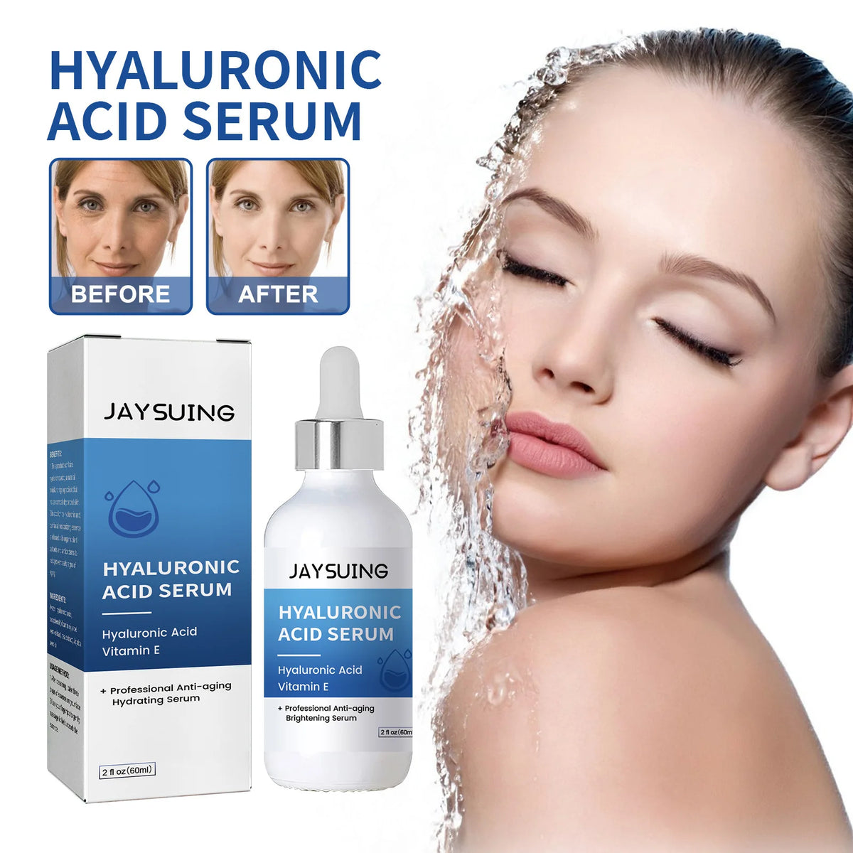 Hyaluronic Acid Essence – Moisturizing & Firming Face Serum Facial Essence Serum QXL