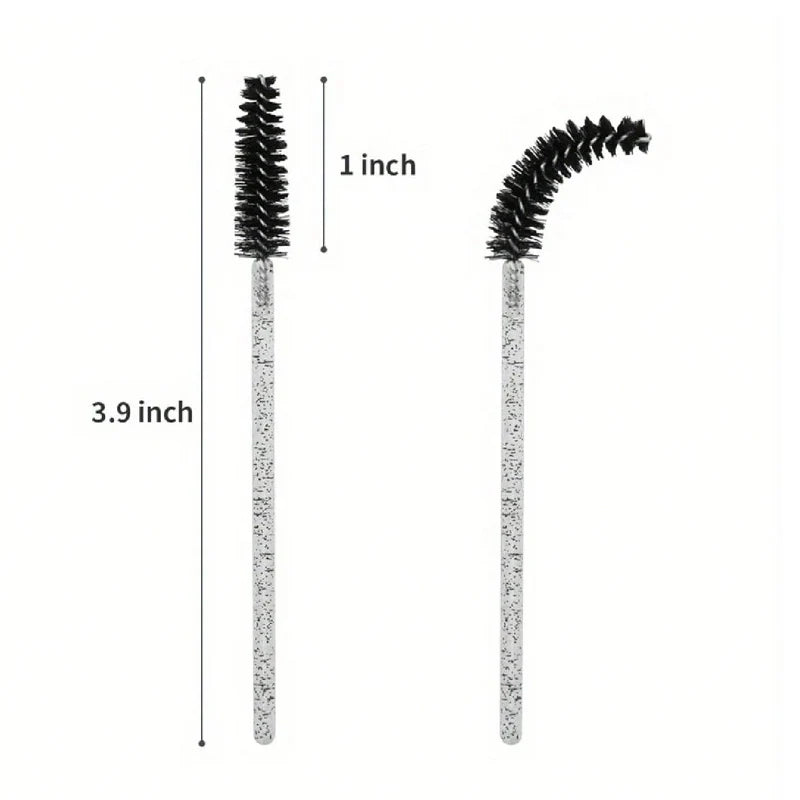 50/100-Pack Disposable Spoolie Brushes & Mascara Wands for Lashes Disposable Spoolie Brushes QXL