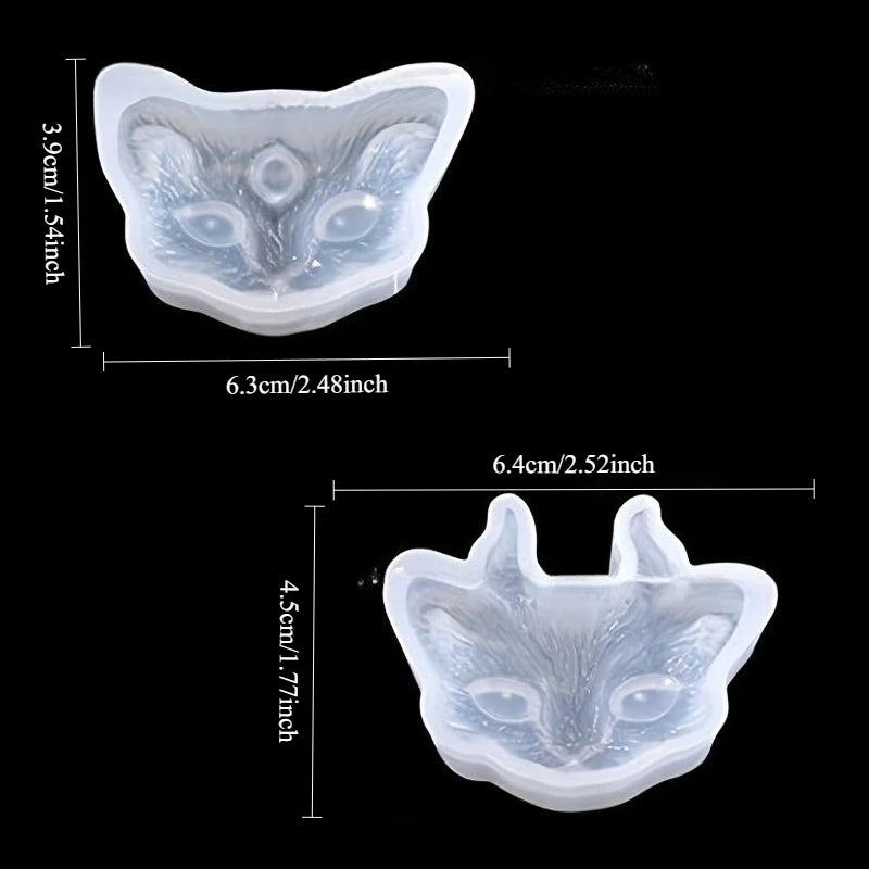 3D Devil Cat Silicone Mold | Resin, Clay, Soap & Candle Silicone Casting Mold QXL
