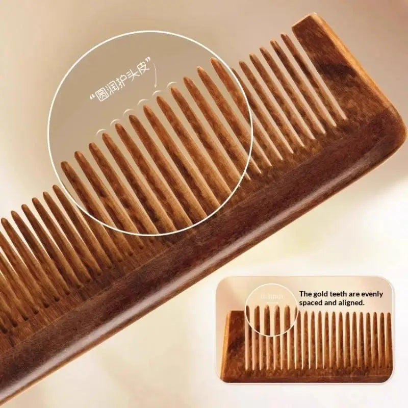 Sandalwood Pointed Tail Hair Comb 20cm | Handcrafted Wood Wooden Hair Comb QXL