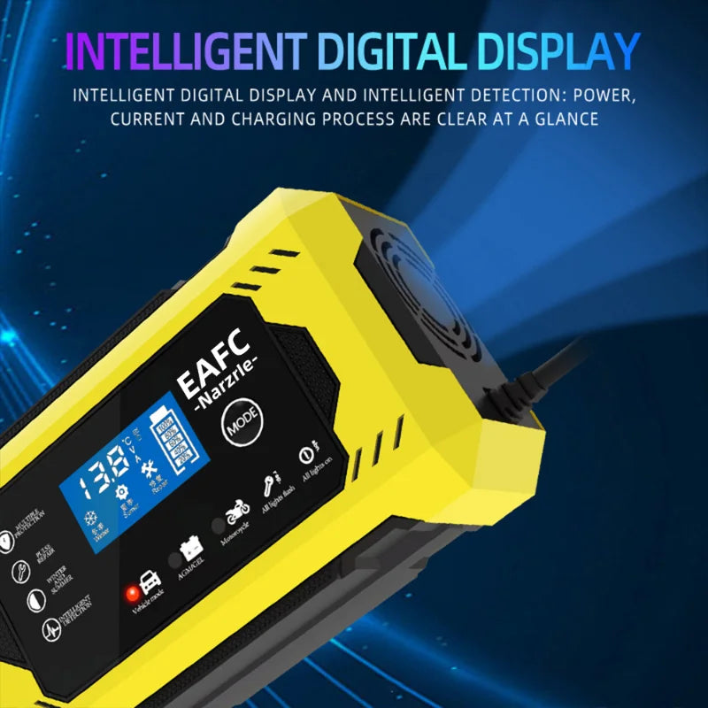 EAFC 12V 6A Smart Battery Charger | Digital Pulse Repair Battery Charger QXL