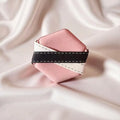 Dual-Ribbon Cushion Powder Puff | Soft Makeup Sponge 6.5cm Makeup Sponge Puff QXL Polygon pink