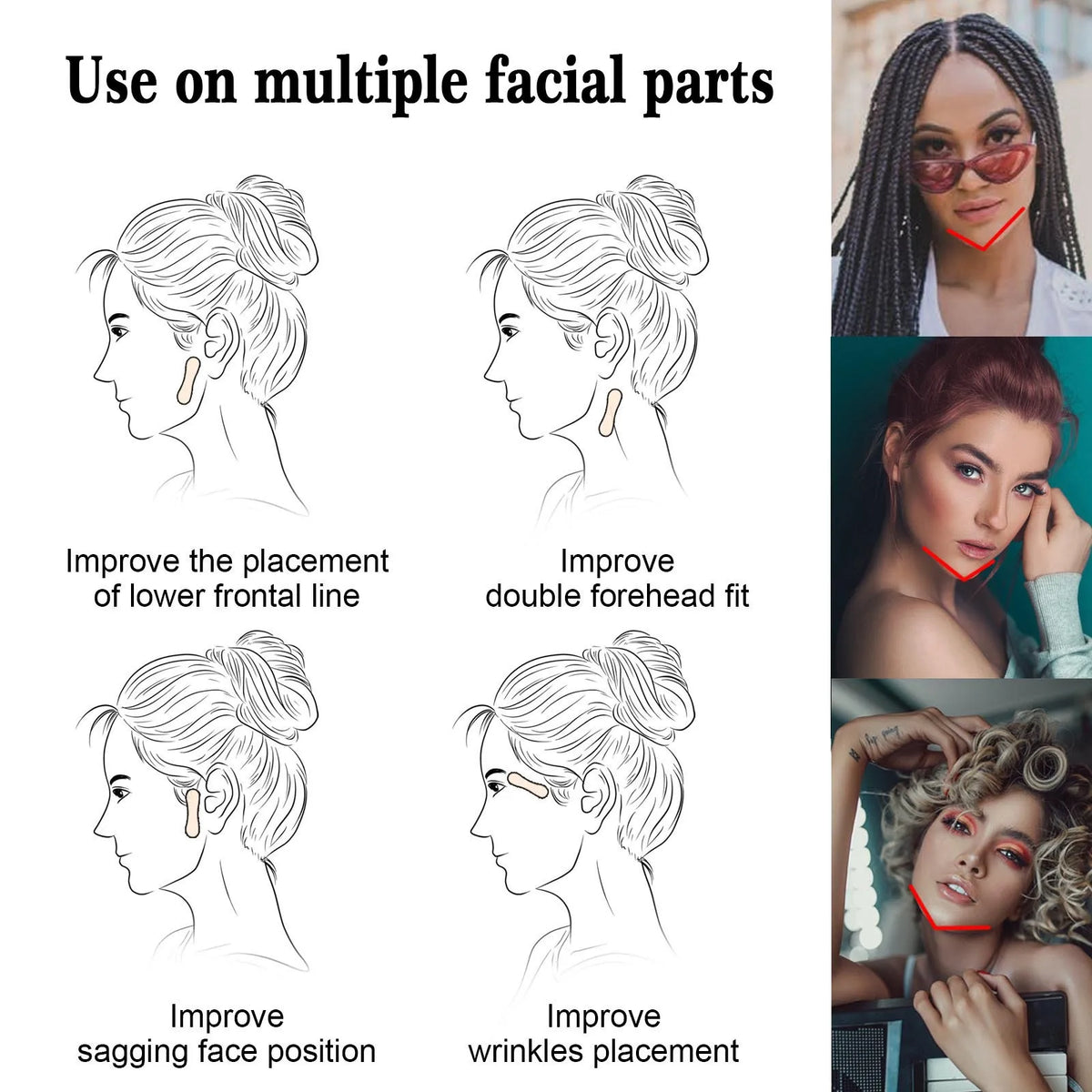 V-Lift Invisible Face Lift Patches | Chin & Jawline Contouring Face Lift Patch QXL