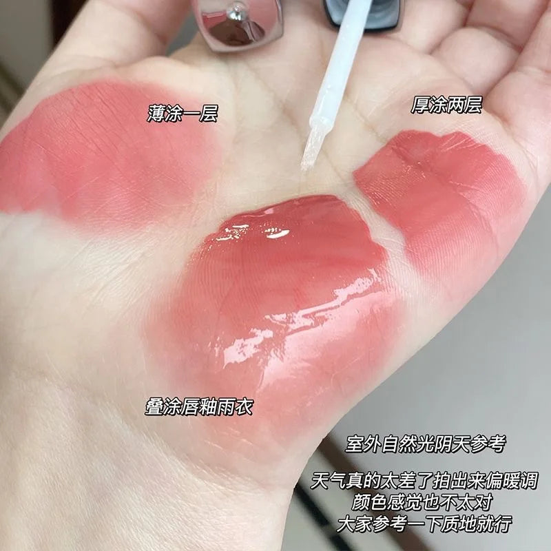 CHIOTURE Double-Ended Lip Glaze & Gloss | Mirror Watery Finish Lip Glaze & Gloss QXL