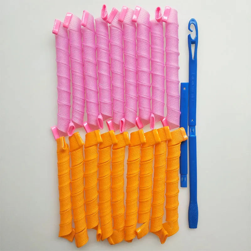 10-Pack Heatless Spiral Hair Curlers | No-Heat DIY Styling Heatless Hair Curlers QXL