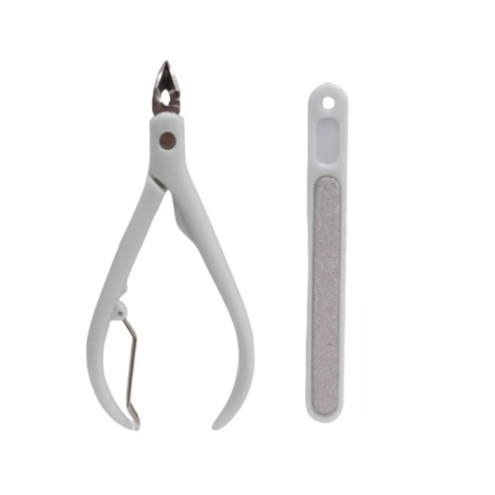 Stainless Steel Cuticle Nipper & Scissors | Manicure Set Cuticle Nipper Set QXL Light Grey
