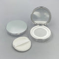 Refillable Loose Powder Compact Jar with Puff & Mirror | 3g Powder Compact Jar QXL Silver