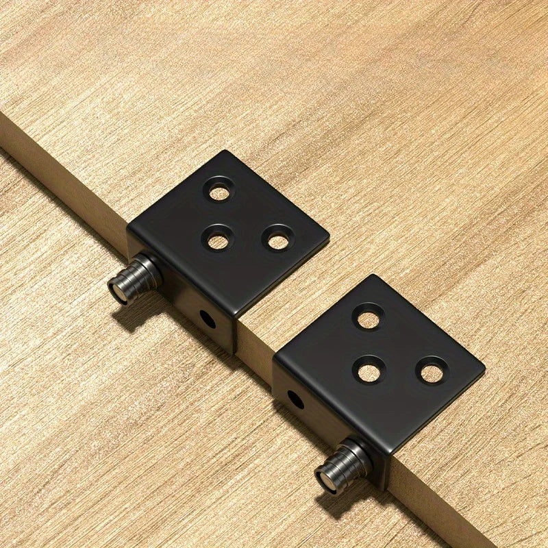 Stainless Steel Hidden Pivot Hinge | Cabinet Door Upper & Lower Cabinet Pivot Hinge QXL black