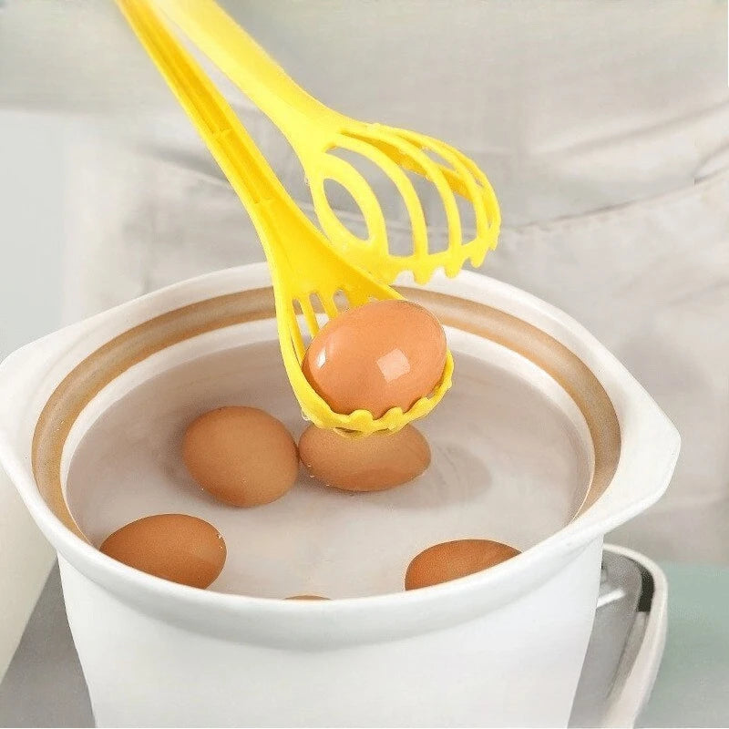3-in-1 Manual Egg Whisk, Noodle & Food Holder Kitchen Tool Manual Kitchen Whisk QXL