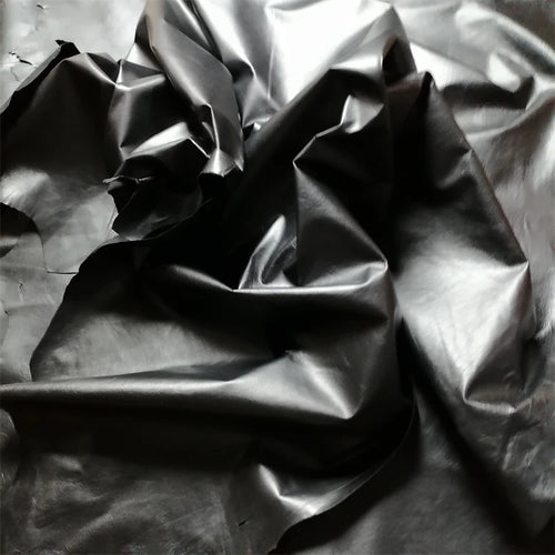 0.3–0.5mm Black Top-Grain Cowhide Leather Fabric | DIY Craft Leather Craft Fabric QXL