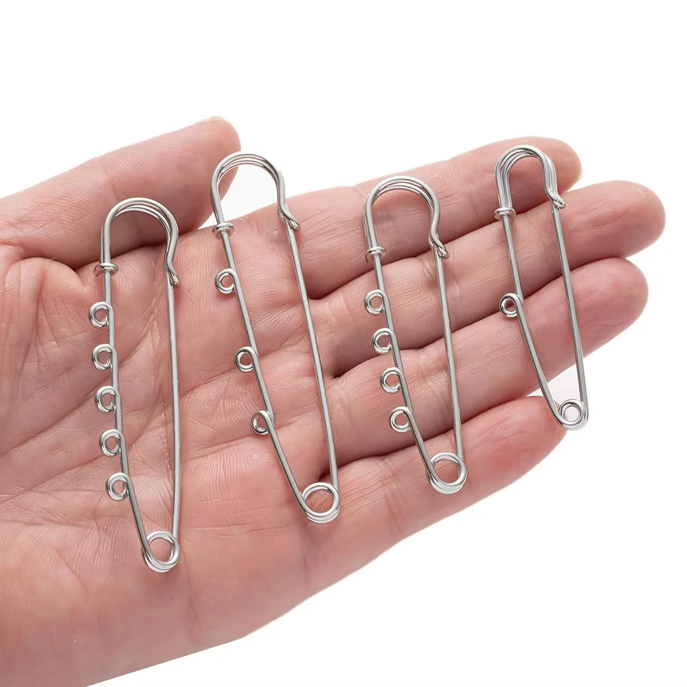10 Large Blank Base Safety Pin Brooches | DIY Jewelry Craft DIY Brooch Pin Blanks QXL