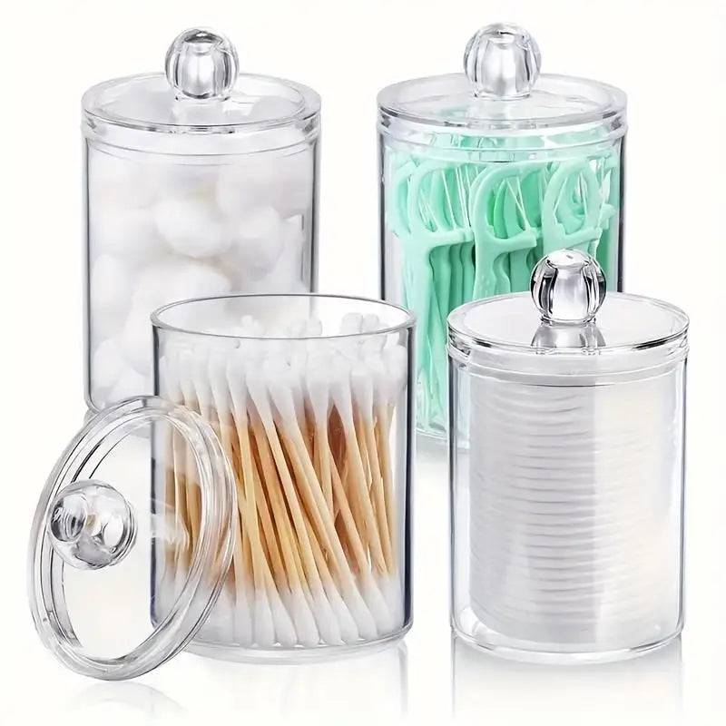 Acrylic Organizer Box – Clear Storage for Swabs & Makeup Acrylic Storage Organizer QXL