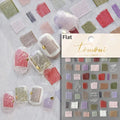 5D Kawaii Lace Nail Stickers | Black White Japanese Rose Decals Nail Art Stickers QXL MS474