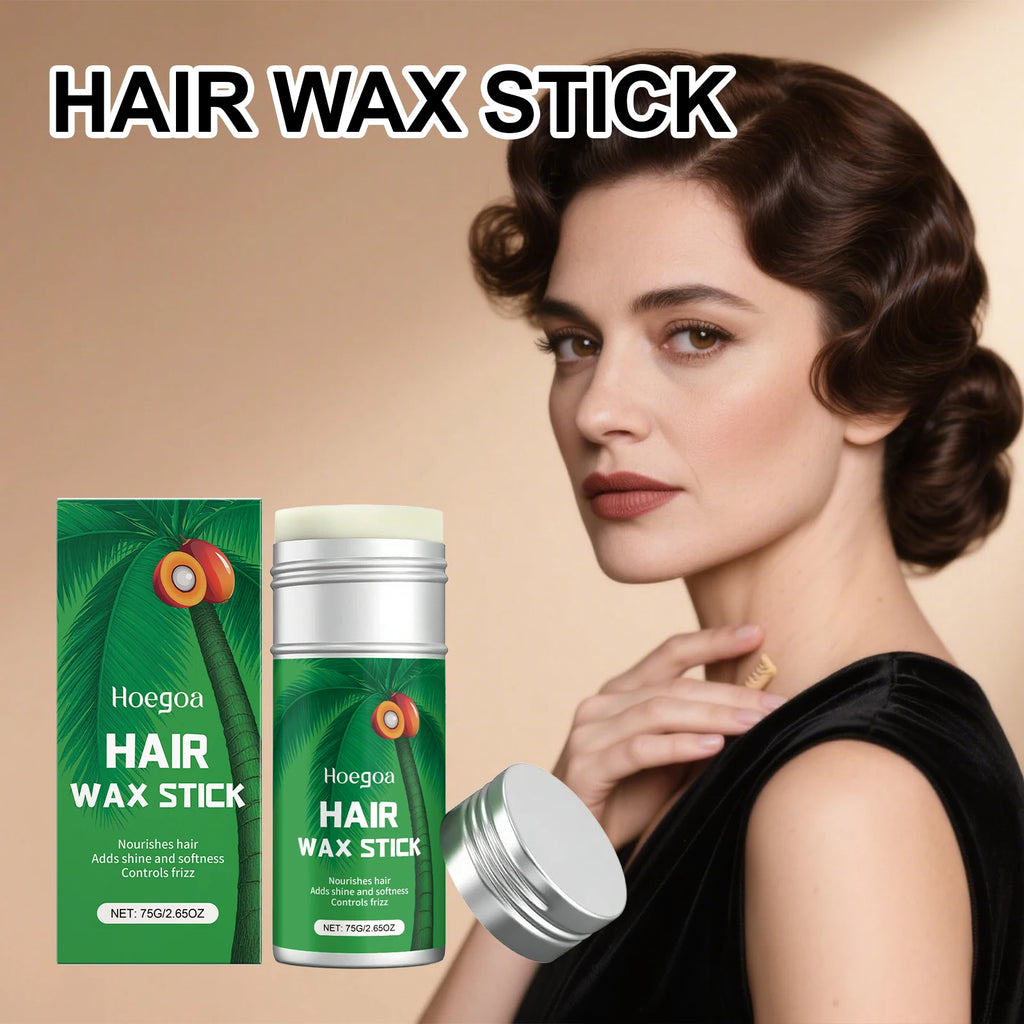 HOEGOA Hair Wax Stick – Anti-Frizz Pomade & Edge Control 75g Hair Wax Stick QXL