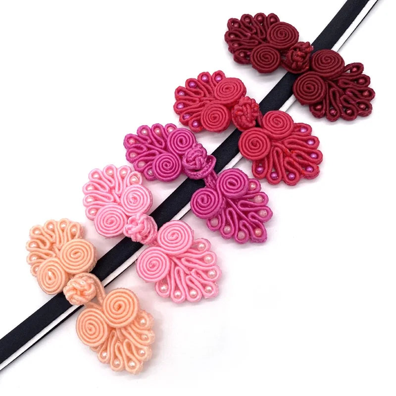 Seven-Bead Chinese Frog Buttons | Hand-Woven Cheongsam Knot Decorative Knot Buttons QXL