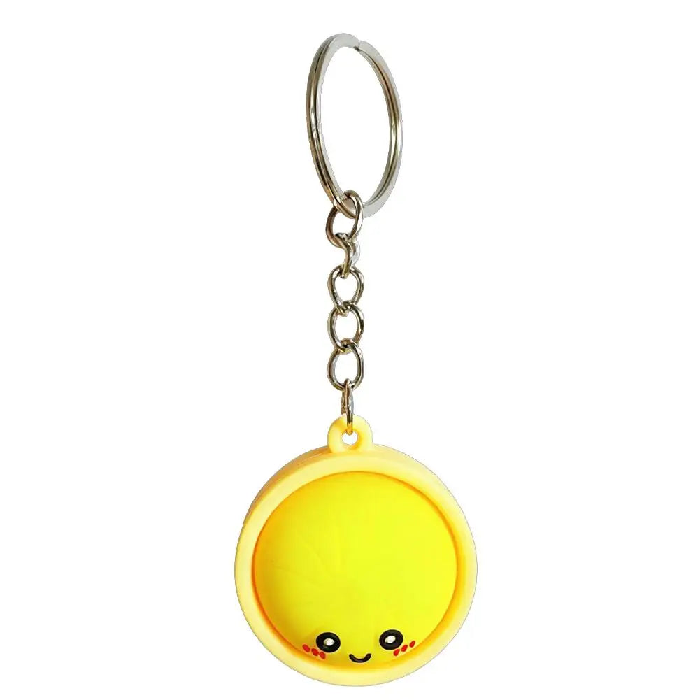 3D Squishy Dumpling Keychain | Fidget Toy Party Favour Squishy Fidget Keychain QXL Yellow