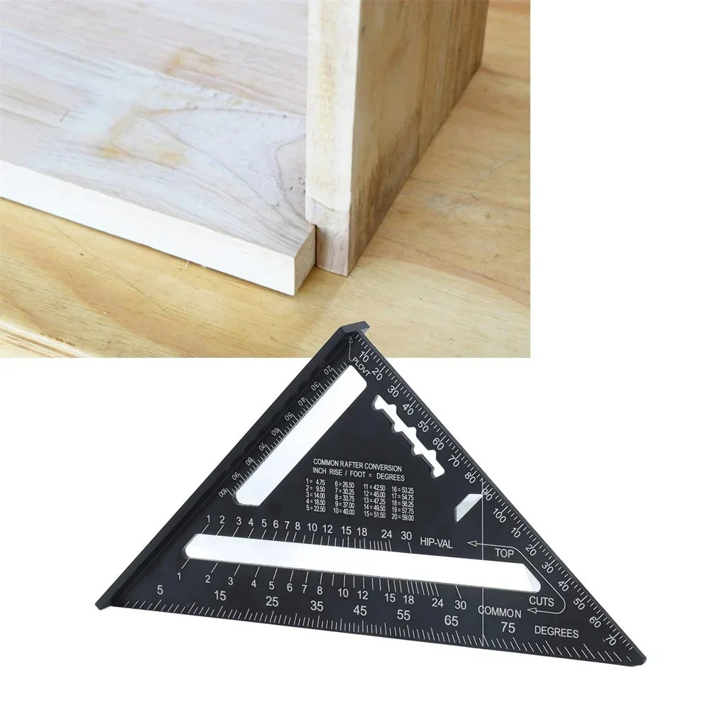 7" Aluminum Speed Square Triangle Ruler – Woodworking Tool Speed Square Ruler QXL