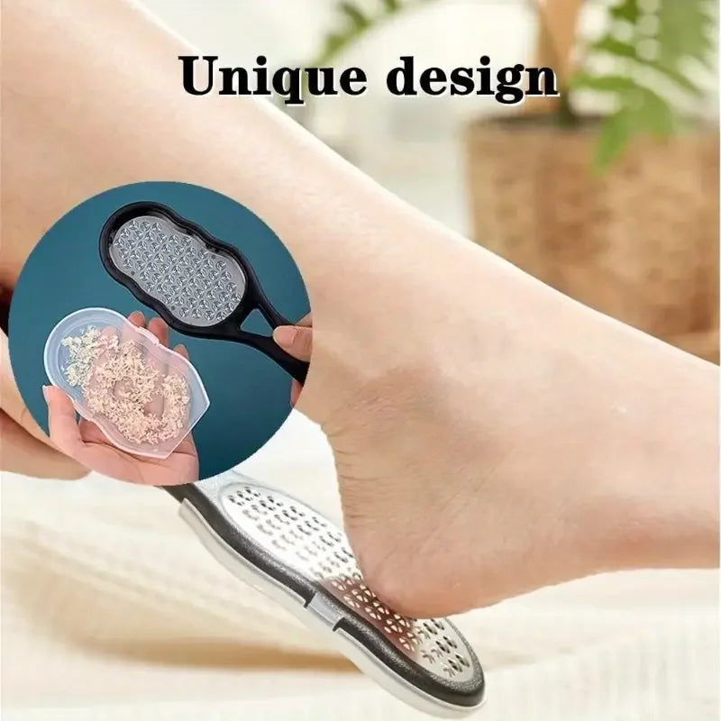 Stainless Steel Foot File | Dual Grit Anti-Splash Pedicure Rasp Foot File Rasp QXL