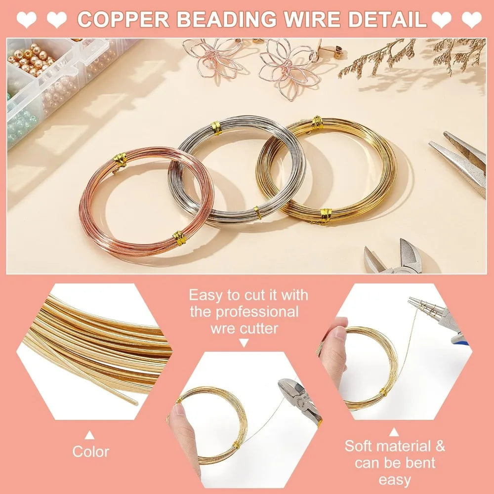 23 Gauge Half Round Bare Copper Wire 0.6mm – 20 Ft Crafts Craft Beading Wire QXL