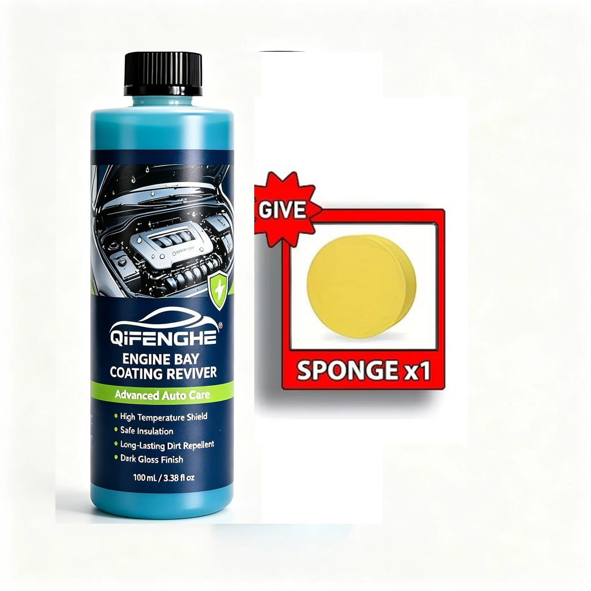 Engine Bay Coating Liquid 100ml | High-Temp Gloss & Protection Engine Bay Coating QXL