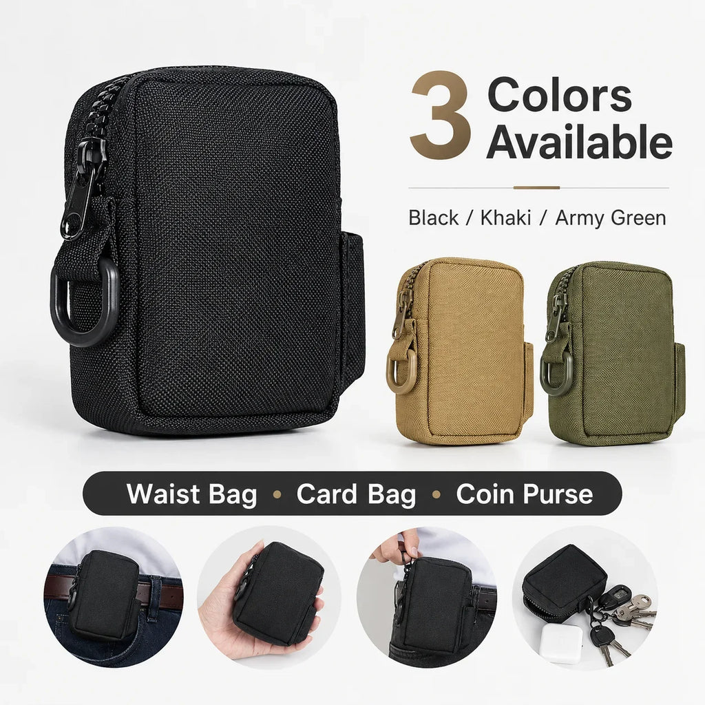 Tactical Mini Waist Pouch – EDC Belt Bag for Hiking Tactical Belt Bag QXL