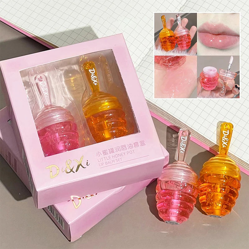 Honeypot Lip Oil Gloss | Moisturizing Hydrating Lip Tint Lip Oil Gloss QXL 01