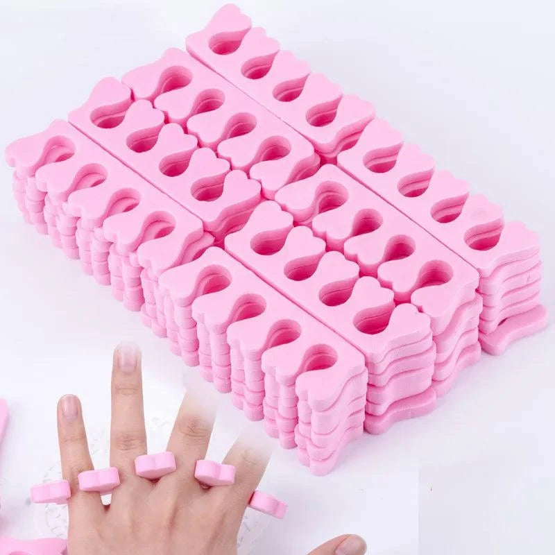 100-Pack Soft Sponge Toe Separators – Manicure & Pedicure Set Toe Separators QXL