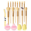 KOSSHOW 18-Pc Yellow Makeup Brush Set | Beginner Kit Makeup Brush Set QXL YELLOW