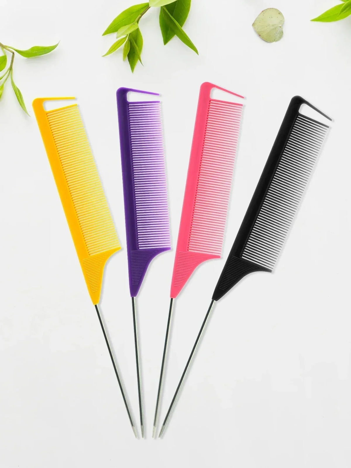 Anti-Static Rat Tail Comb | Steel Pin Pointed Salon Hair Comb Rat Tail Comb QXL