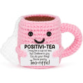 DIY Crochet Mini Teacup Kit – Pink Handmade Gift Set Crochet Craft Kit QXL Pink