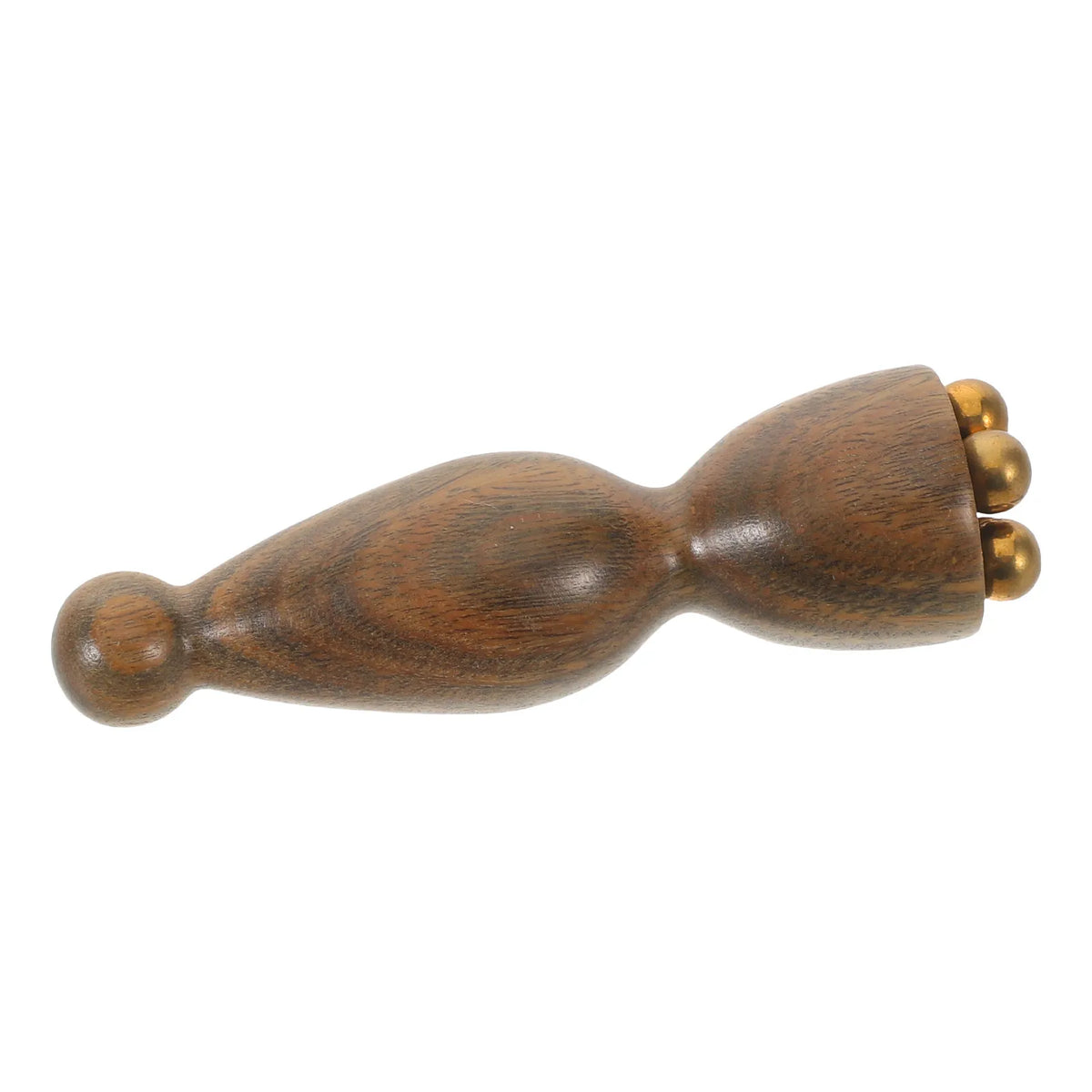 Green Sandalwood 5-Bead Acupressure Face & Eye Roller Stick Facial Massage Roller QXL