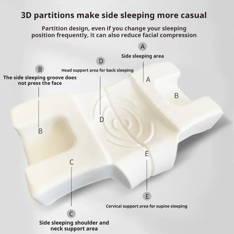 Satin Memory Foam Pillow | Anti-Wrinkle Neck Support Memory Foam Pillow QXL