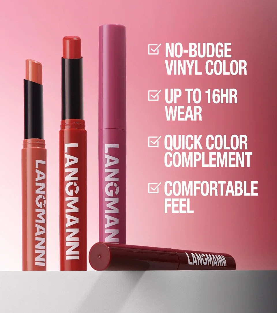 Matte Lipstick & Lip Liner Set | 24 Shades, Long-Lasting Lip Makeup Set QXL