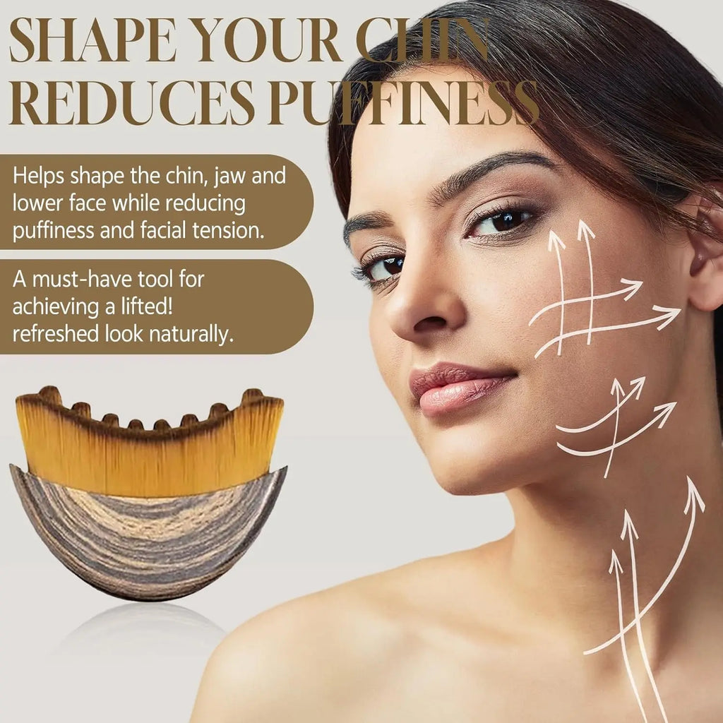 Wooden 6-Claw Meridian Massage Comb & Face Sculpting Brush Face Massage Tool QXL