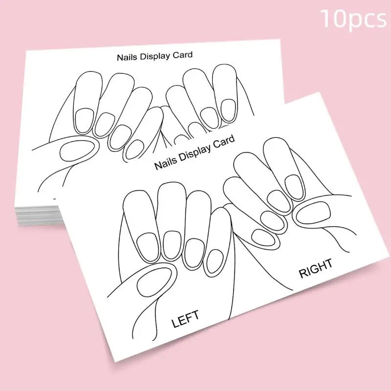 10-Sheet Nail Display Cards | False Nail Tips & Art Storage Nail Display Cards QXL Hand
