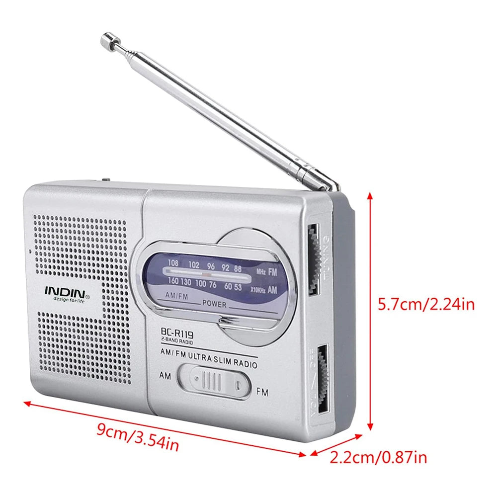 YITHOR Portable AM/FM Shortwave Emergency Radio | 2AA Battery Portable Emergency Radio QXL