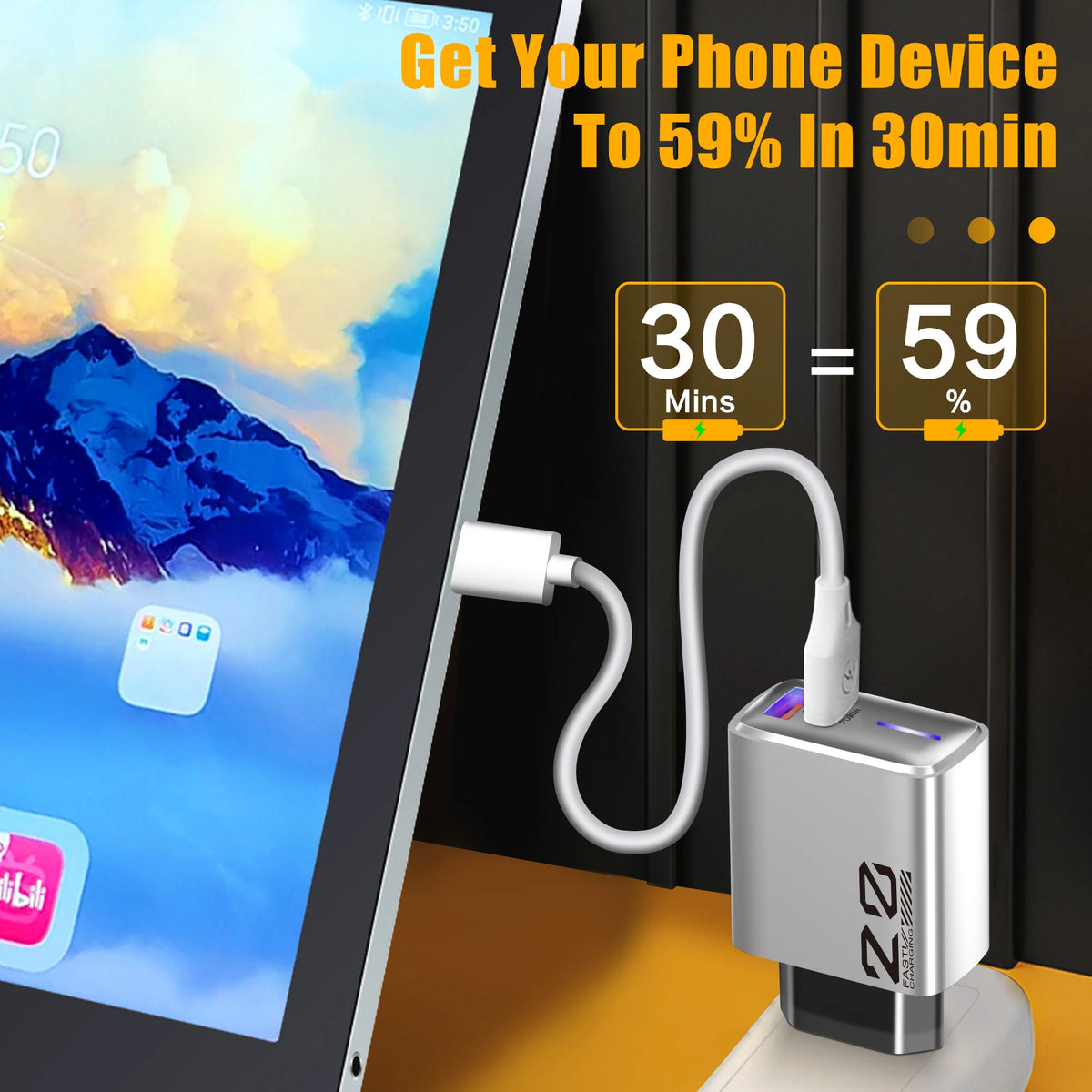 20W USB-C PD Fast Charger QC3.0 Wall Adapter | iPhone & Android USB-C Wall Charger QXL