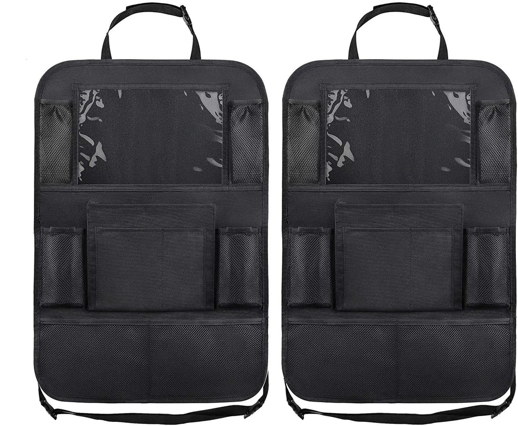 Car Seat Back Kick Protector & Storage Bag with Tablet Pocket Car Seat Organizer QXL