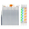 FUMOSIK 20-Pc Nail Art Brush Set | Gel, Acrylic & Carving Nail Art Brush Set QXL 06