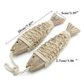 2-Pack Antique Wood Fish Wall Sculpture | Nautical Home Decor Wood Wall Sculpture QXL small