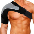 Adjustable Shoulder Brace | Universal Left & Right Support Shoulder Support Brace QXL Grey No plug