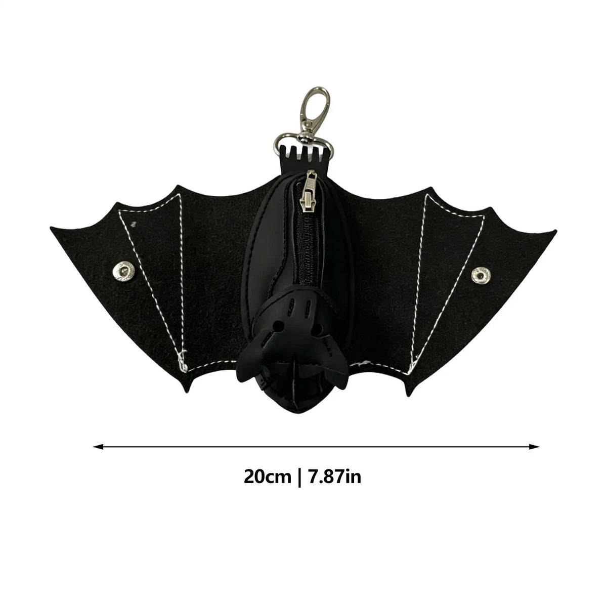Gothic Bat Coin Purse PU Leather Keychain Wallet Foldable Wings Gothic Coin Purse QXL
