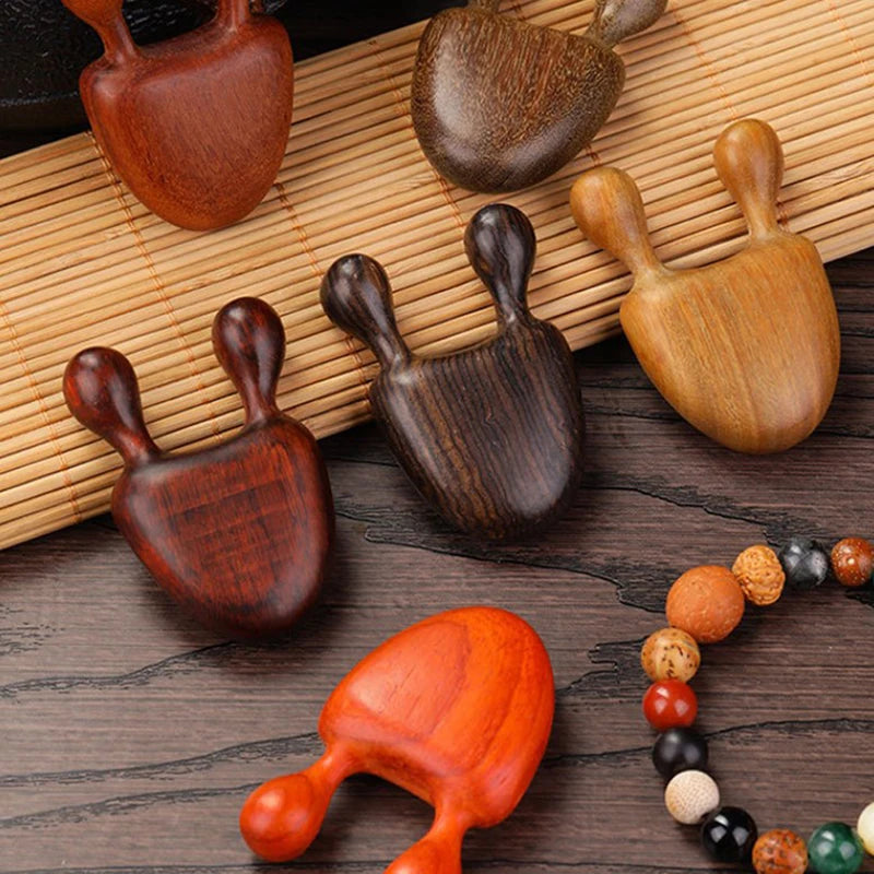 Green Sandalwood Facial Massage Comb | Eye & Face Tool Facial Massage Comb QXL