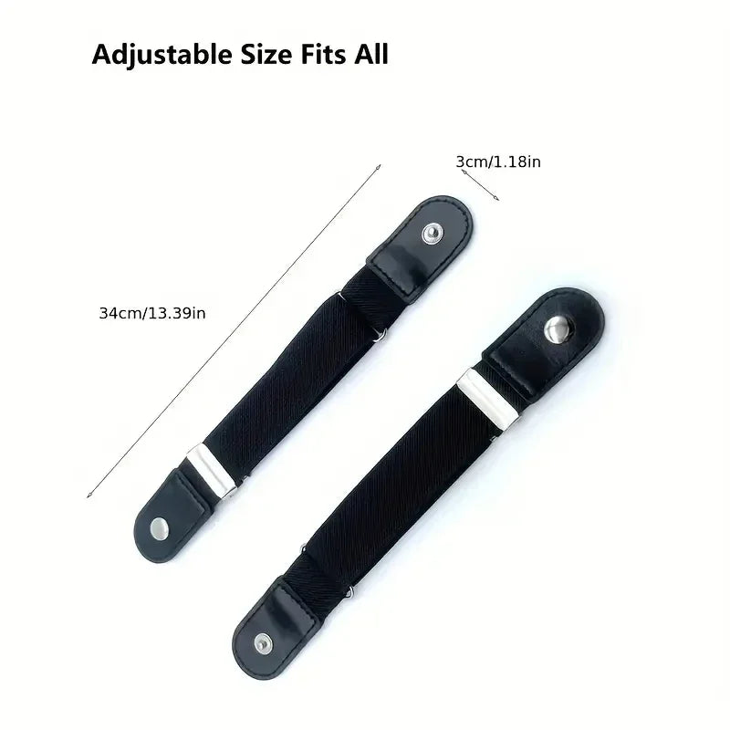 2-Pack Elastic No-Buckle Invisible Belt | Unisex Stretch Elastic Invisible Belt QXL