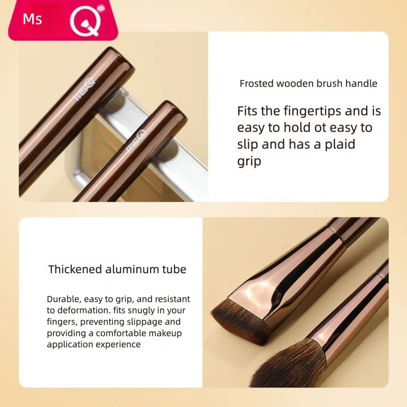 MSQ 8-Piece Double-Ended Makeup Brush Set | Foundation & Eye Makeup Brush Set QXL