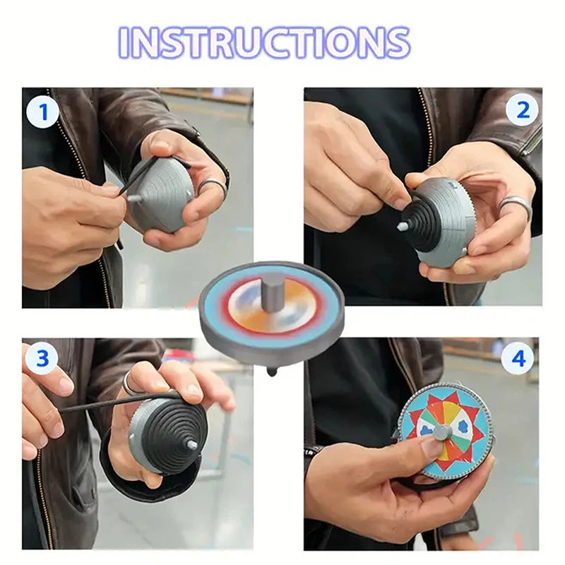 3D Printed Paeng-i Spinning Top | Korean Folk Game Gyroscope Set Spinning Top Toy QXL