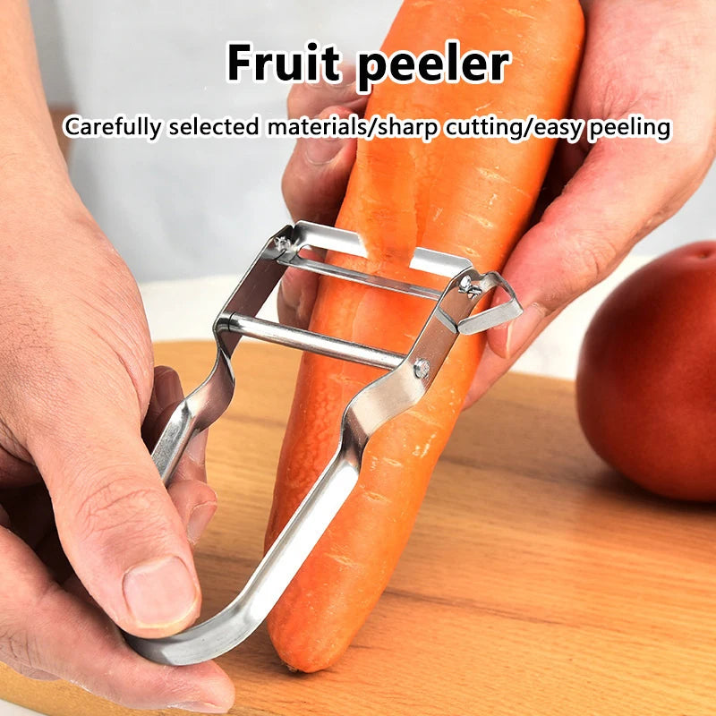 Stainless Steel 2-in-1 Fruit & Vegetable Peeler with Digging Knife Vegetable Peeler QXL
